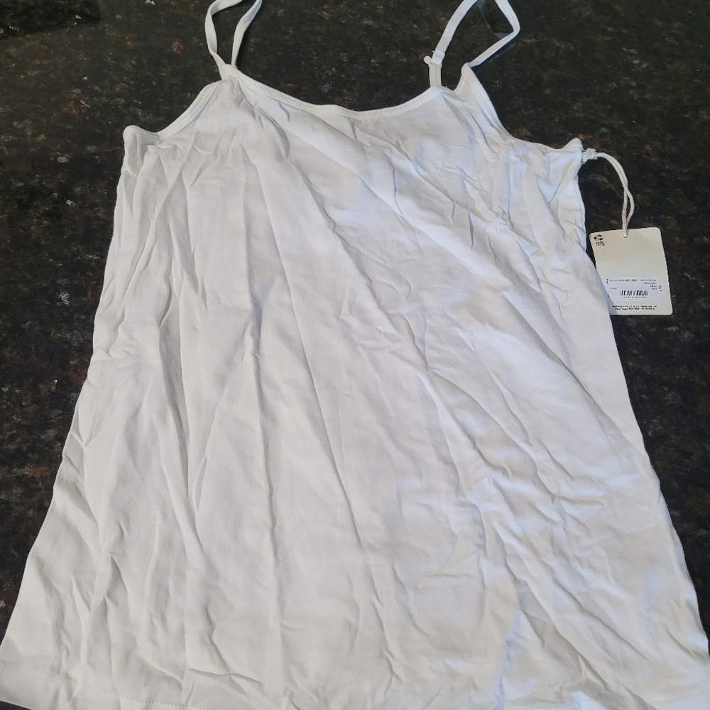 White Spaghetti Strap Tank Top